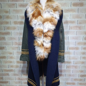 프로젝트포체 이태리 정품 폭스퍼 카라 울 롱코트 55