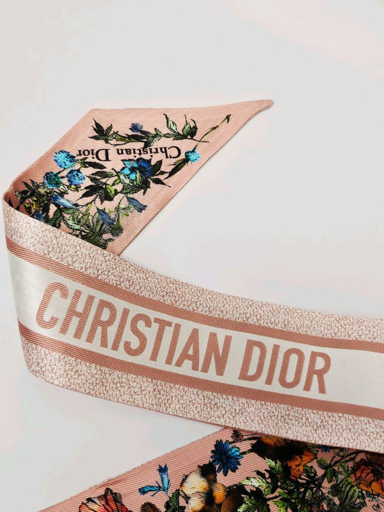 디올 D 밀레피오리 미차 스카프 실크 트윌 핑크 이미지