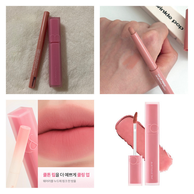 (품절/단종) 웨이크메이크 섀도우 블루코어블러링 / 쿨톤 립 (롬앤/라카/페리페라)--2