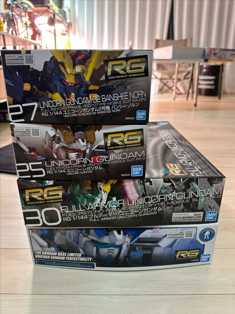 RG유니콘 퍼빌,풀아머,벤시,일반 4종 일괄 새제품--0