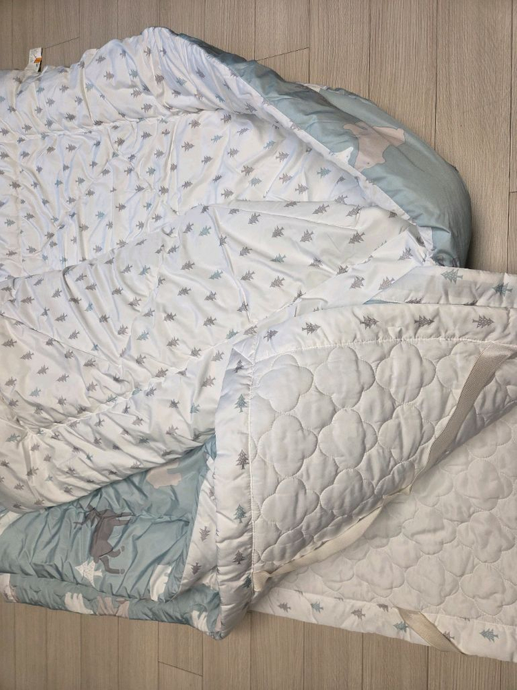 각각요금 세사키즈 알러지 케어 남아남자여자여아 사계절용 이블 패드 +이불--3