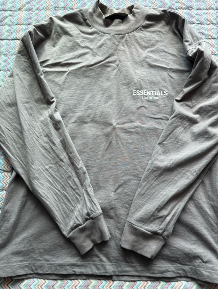 (M) 에센셜 롱슬리브 티셔츠 데저트 토프--0