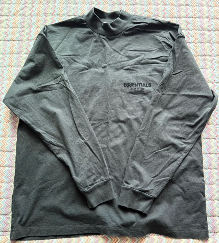 (M) 에센셜 피어오브갓 롱슬리브 티셔츠 블랙--0