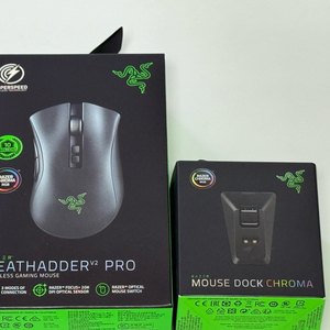 레이저 데스에더 v2 pro + 미우스 독 크로마 팝니다