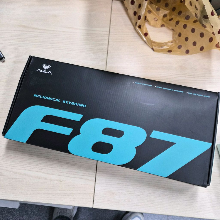 AULA F87 Pro 독거미 유무선 기계식 키보드 한글 인디고 블랙 LEOBOG 회목축 V4--0