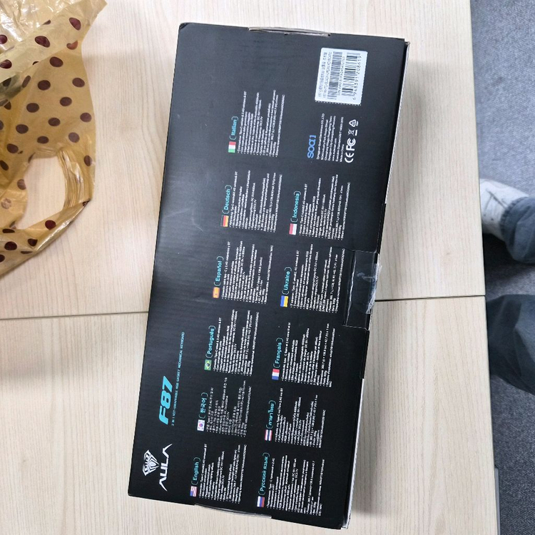 AULA F87 Pro 독거미 유무선 기계식 키보드 한글 인디고 블랙 LEOBOG 회목축 V4--1