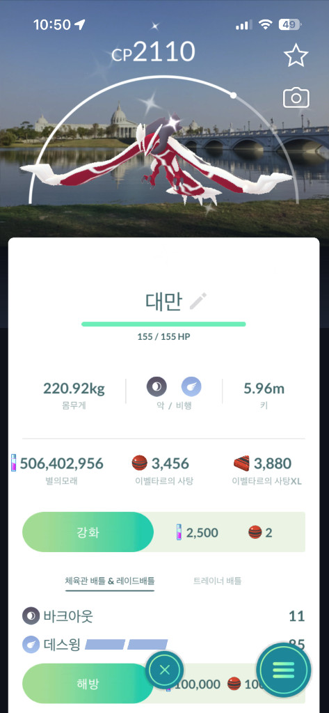 포켓몬고 대만,LA 배경 이벨타르 제르네아스 이로치 이미지
