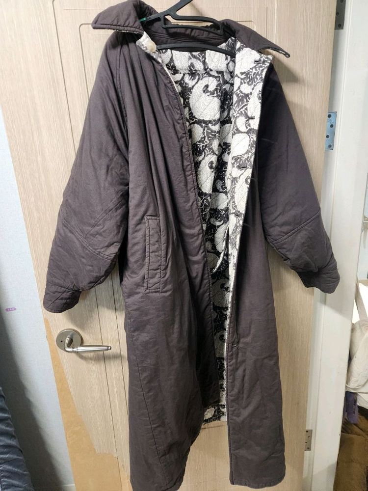 위꼬모 리버시블 코트 빈티지블랙 미듐 이미지