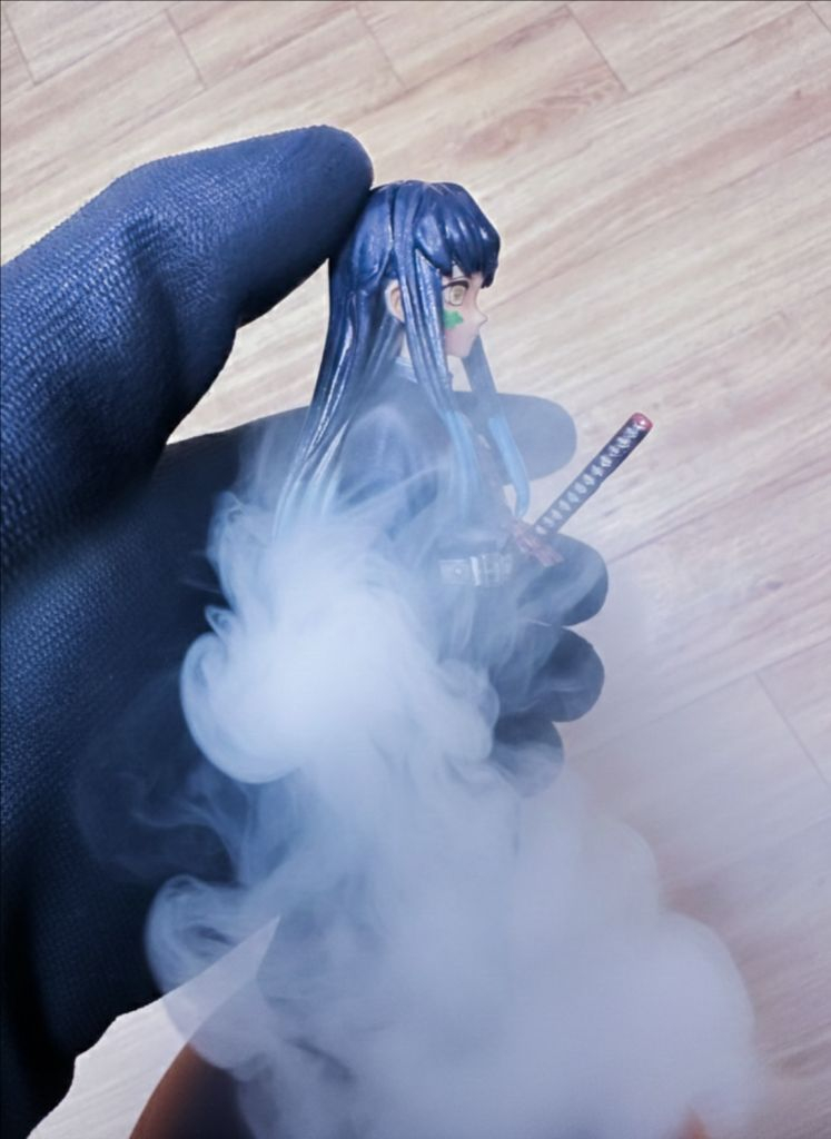 룩업 도색작 토키토 무이치로 피규어 무이치로피규어 리페인트 귀멸의칼날피규어 도색 리페인팅 이미지