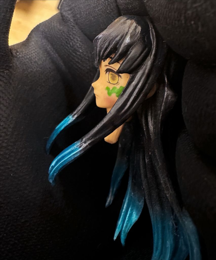 룩업 도색작 토키토 무이치로 피규어 무이치로피규어 리페인트 귀멸의칼날피규어 도색 리페인팅 이미지