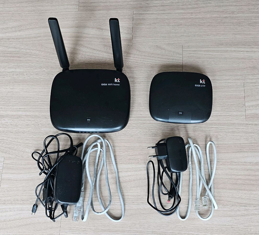 (정품) KT GIGA 유무선 공유기 + KT GIGA UTP + 랜선--0