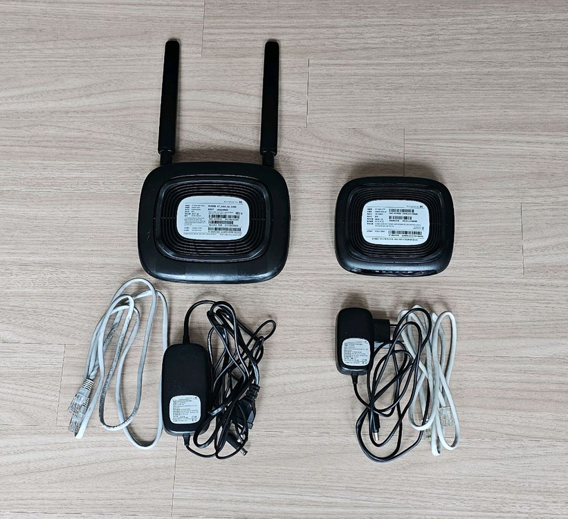 (정품) KT GIGA 유무선 공유기 + KT GIGA UTP + 랜선--1