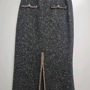 한섬(타임)트위드 롱스커트