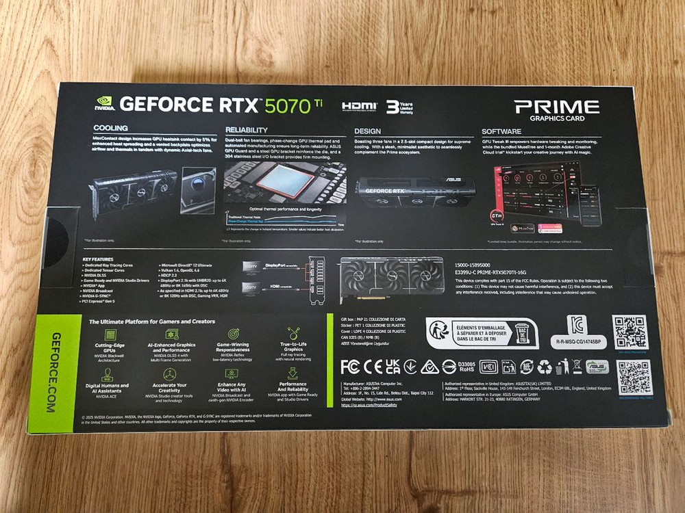 ASUS RTX5070Ti 프라임 미개봉 새제품--1