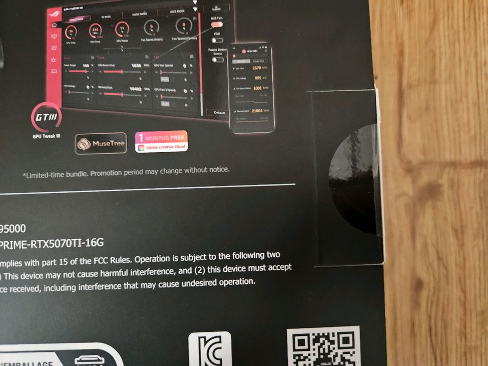 ASUS RTX5070Ti 프라임 미개봉 새제품--2