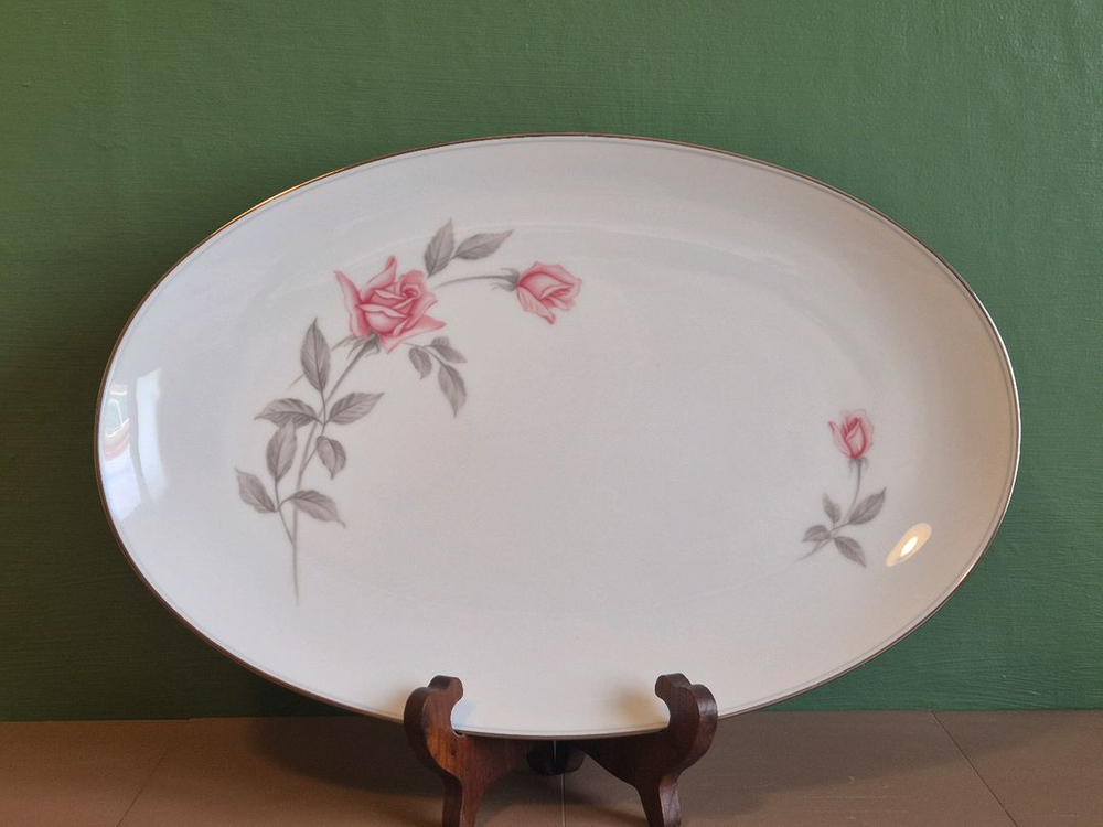 엔틱 노리다케 로즈마리 라지 오벌 접시 이미지