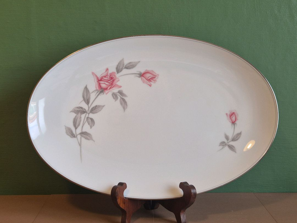엔틱 노리다케 로즈마리 라지 오벌 접시 이미지