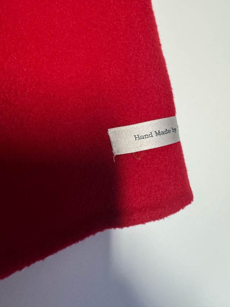 여성 한섬 SJSJ 핸드메이드 보석 단추 앙고라 울 코트 레드 55 이미지