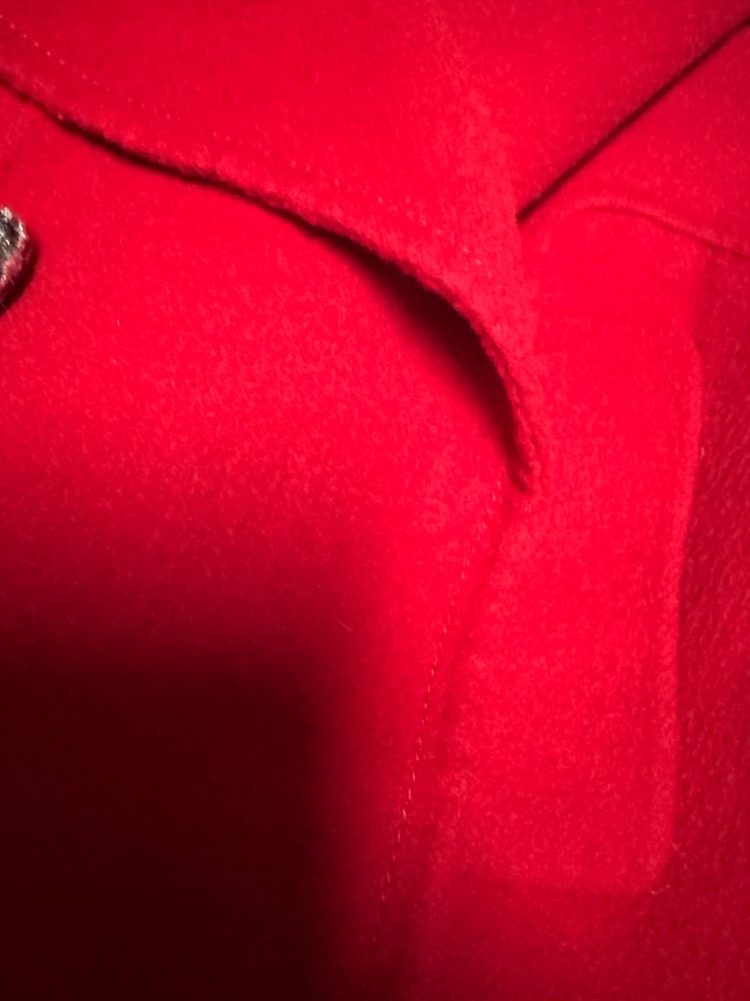 여성 한섬 SJSJ 핸드메이드 보석 단추 앙고라 울 코트 레드 55 이미지