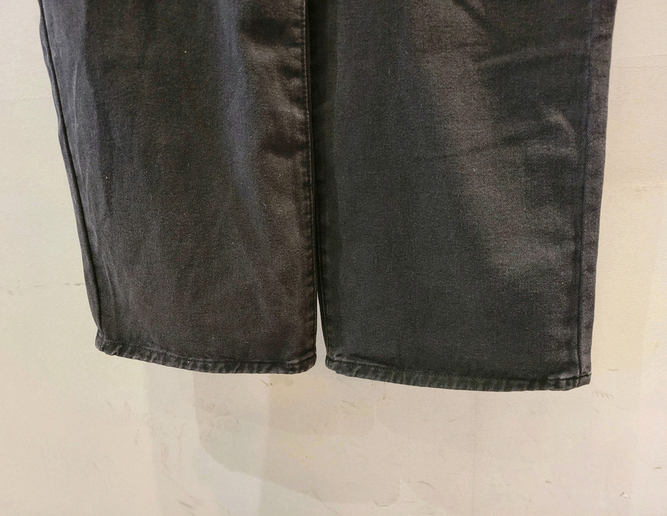 여성)흑청 와이드 데님 팬츠(새상품 27)--2