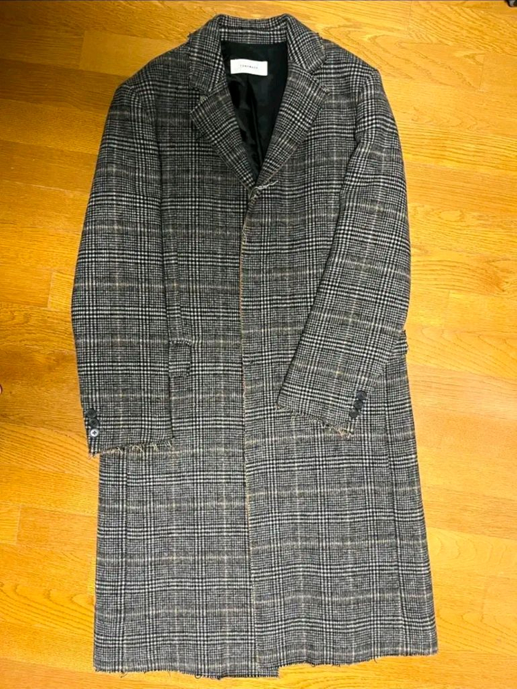 토니웩 커팅 코트 브라운 글렌 체크 L 사이즈 이미지