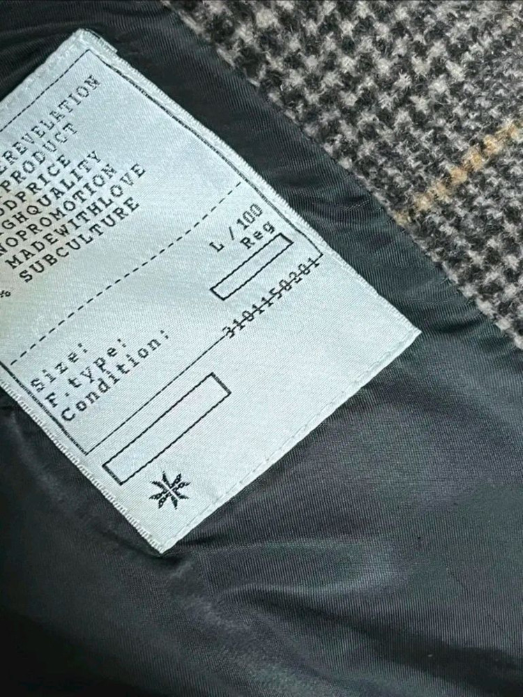 토니웩 커팅 코트 브라운 글렌 체크 L 사이즈 이미지