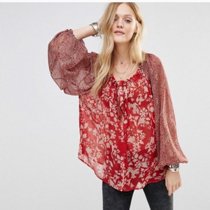 프리 피플(Free People) 플로럴 탑 블라우스 이미지