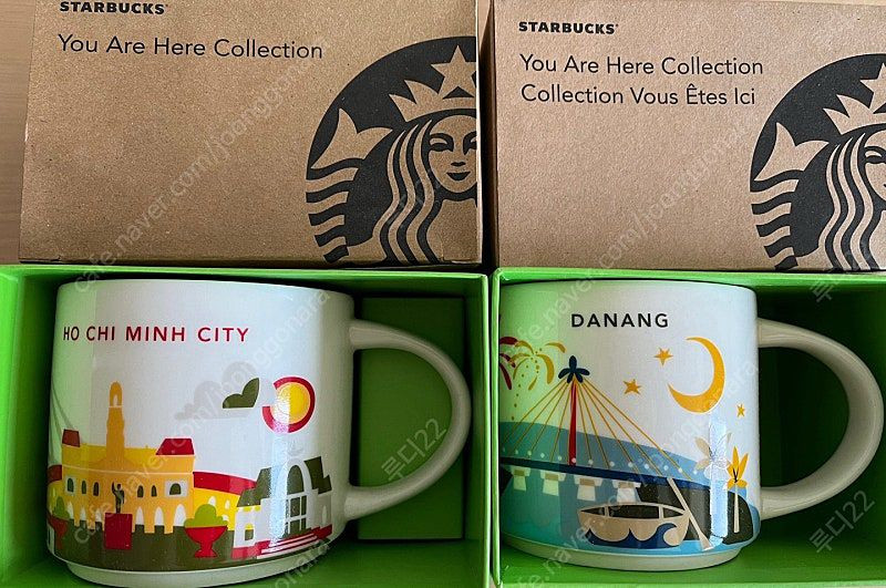 스타벅스 시티머그 시티컵 유아히어 베트남 다낭 호치민 2개 세트 이미지