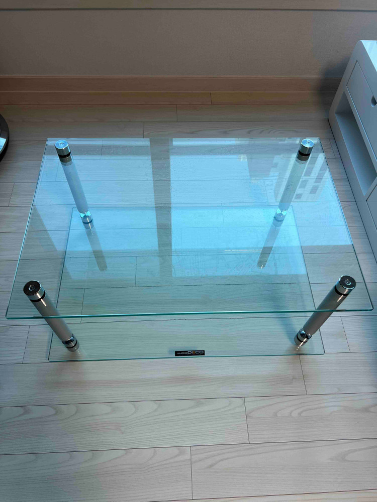 오디오 유리 장식장 2단 (오디오데코.강화유리) 미사용 팝니다--0