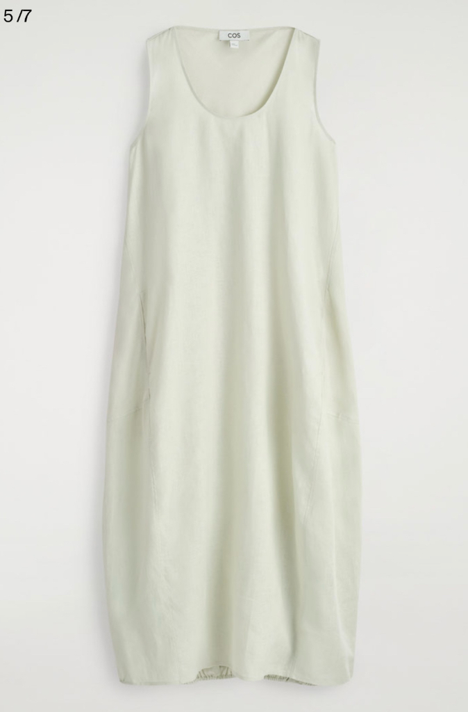 코스 엘라스틱 헴 리넨 맥시 원피스 38 (택포)--2