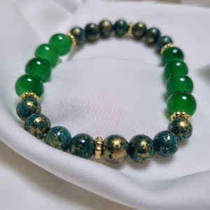 [새상품]수제 금채석 원석팔찌 이미지