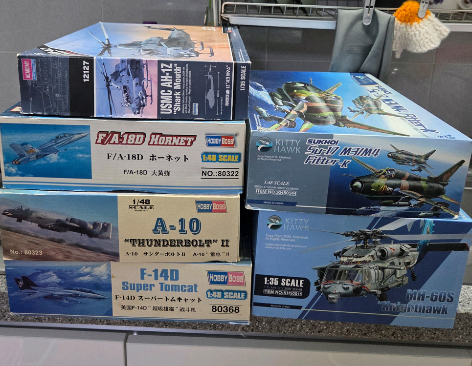 밀리터리 에어로 헬기 프라모델 팝니다 키티호크등--0