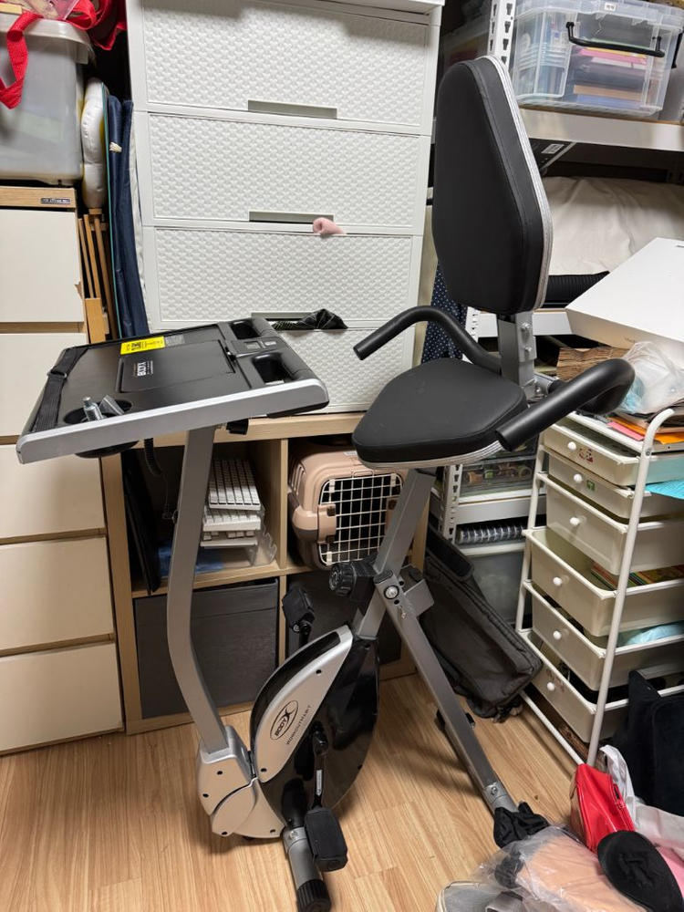 바디엑스 데스크형 접이식 실내자전거 이미지