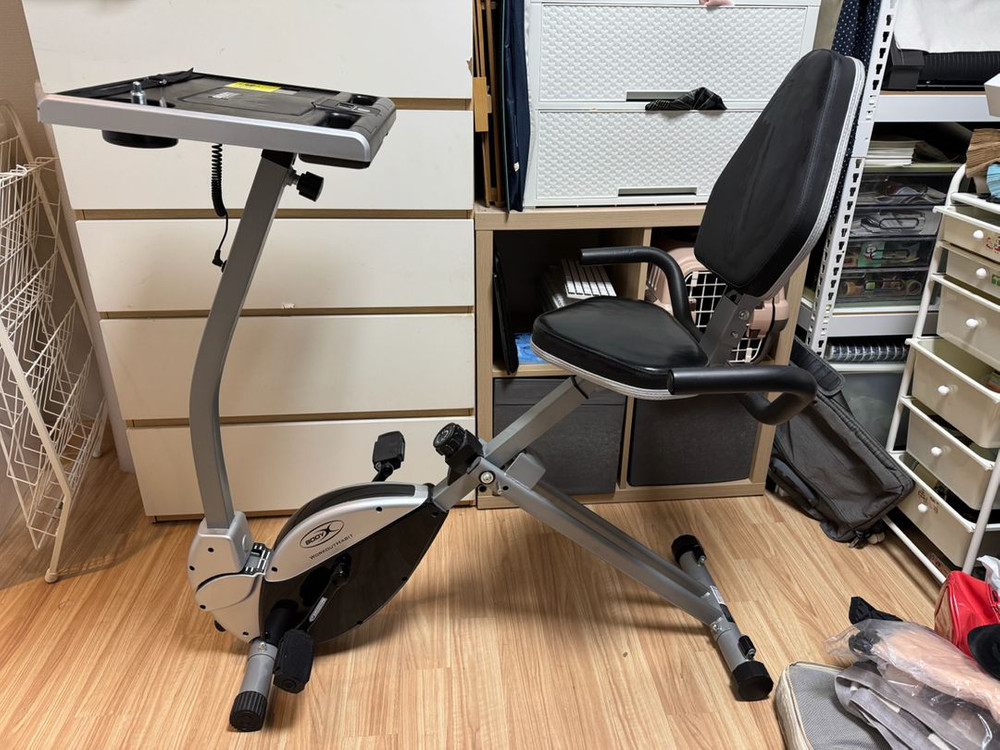 바디엑스 데스크형 접이식 실내자전거 이미지