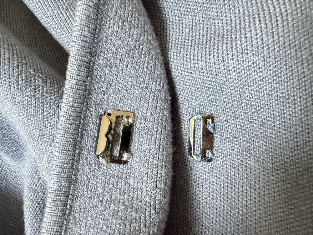 린 후드 니트 가디건 코트 55사이즈, 하늘색--2