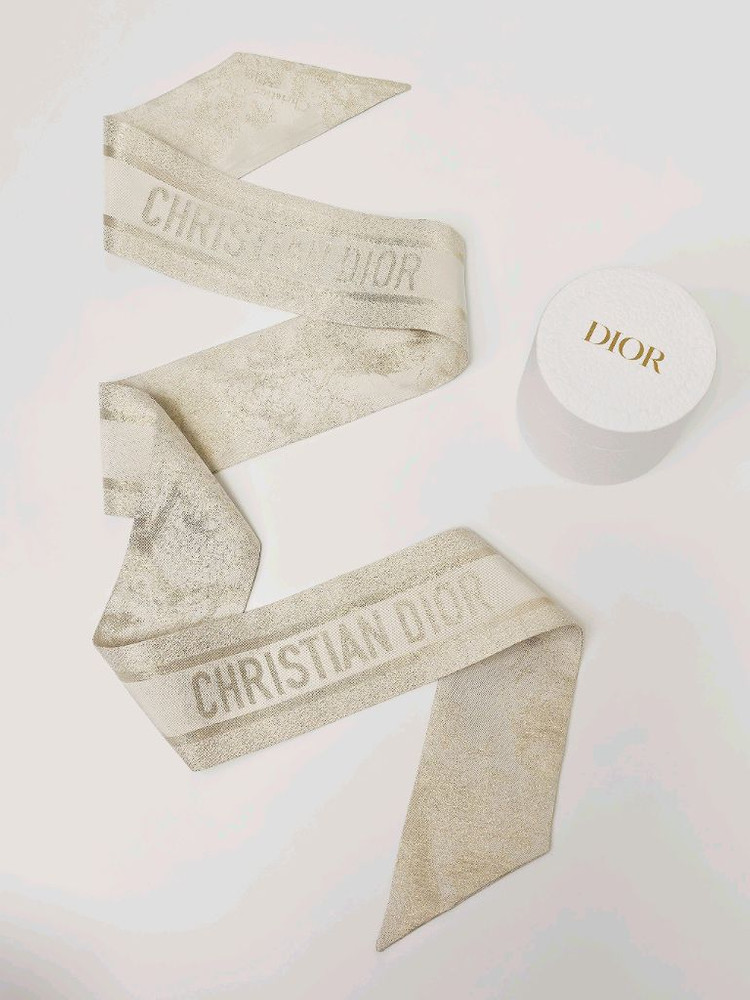 디올 트왈 드 주이 소바쥬 미차 스카프 에크루/골드 이미지