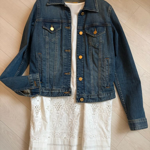 마이클코어스 데님자켓&흰원피스 _44-날씬55