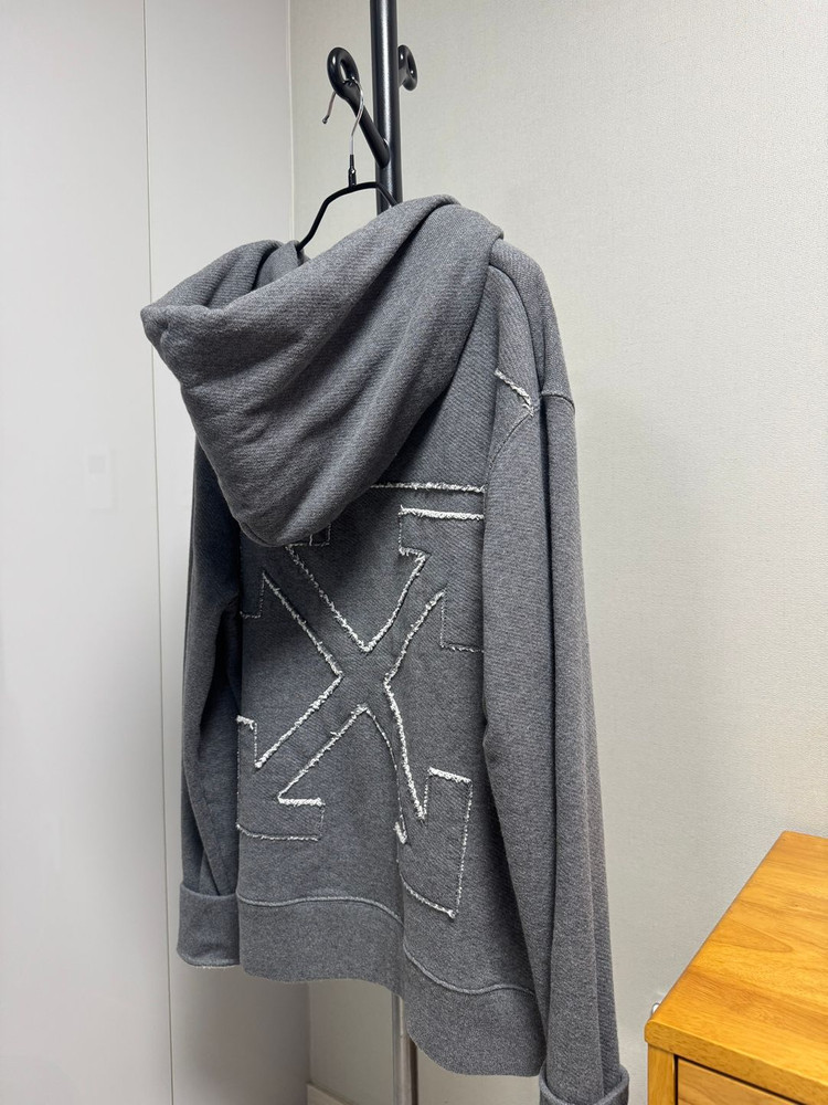 오프화이트 애로우 후드 그레이 L사이즈 이미지