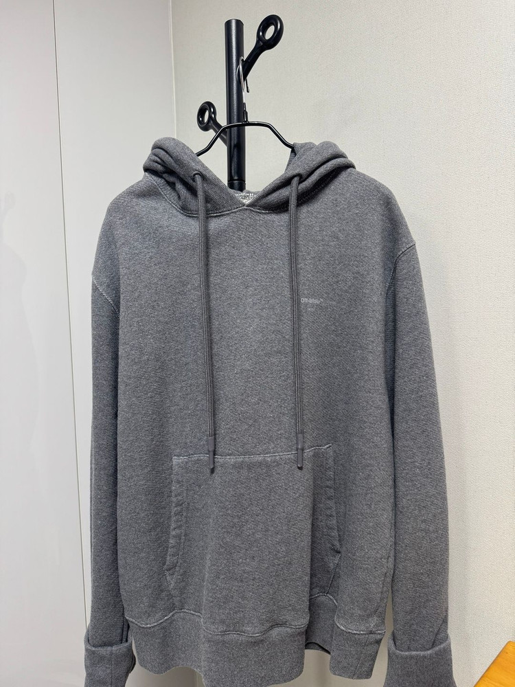 오프화이트 애로우 후드 그레이 L사이즈 이미지