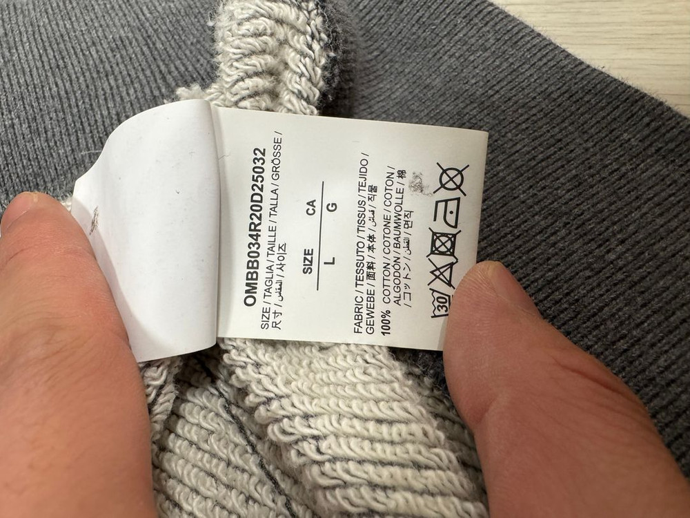 오프화이트 애로우 후드 그레이 L사이즈 이미지