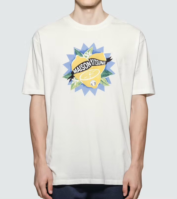 메종키츠네 레몬 M 티셔츠 Maison Kitsune T-SHIRT LIMONE--0