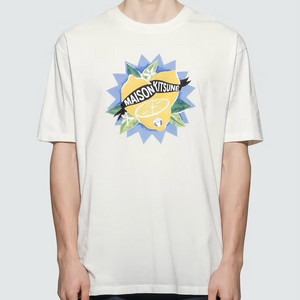메종키츠네 레몬 M 티셔츠 Maison Kitsune T-SHIRT LIMONE