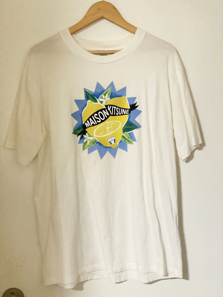 메종키츠네 레몬 M 티셔츠 Maison Kitsune T-SHIRT LIMONE--1