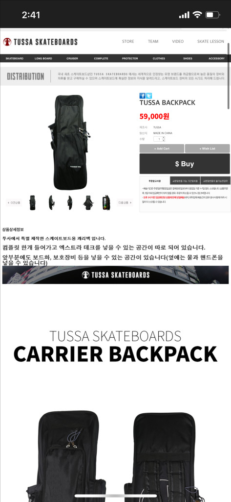 투사 스케이트보드 가방 캐리백--1