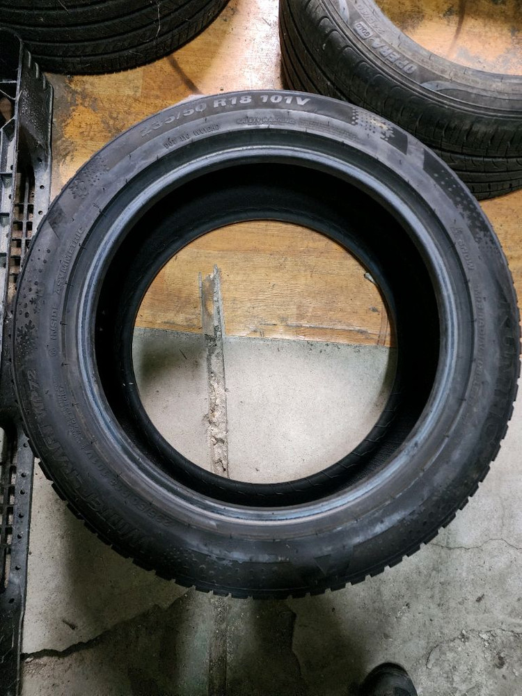 235 50 18 2개 중고타이어 윈터타이어 스노우타이어--2
