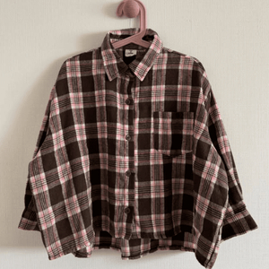 쏠엣루나 체크오버핏남방셔츠 L 이미지