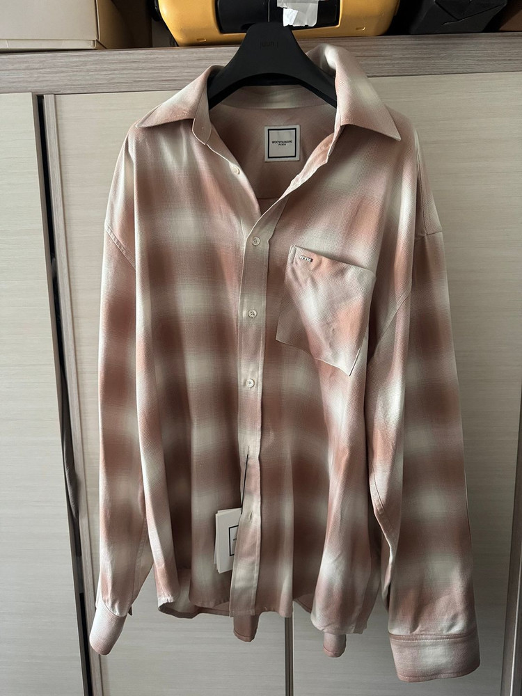 우영미 25fw 베이지 체크셔츠 50사이즈 이미지