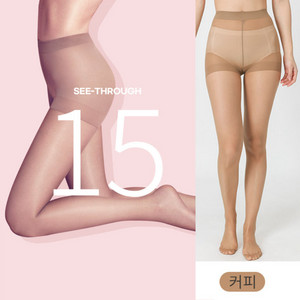 비너스 15D 스트롱 소프트밴드 팬티스타킹 커피, FREE(One size)