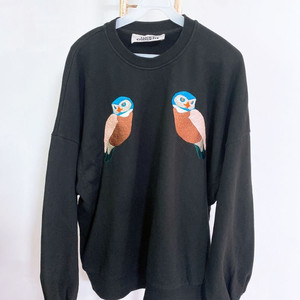 (프리사이즈)럭키슈에뜨여자빅로고루즈핏맨투맨