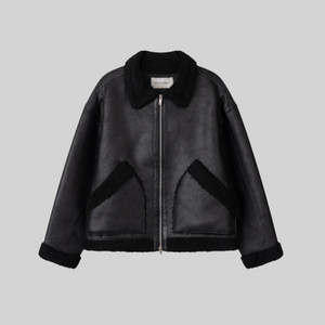 남자 무스탕 블랙 L